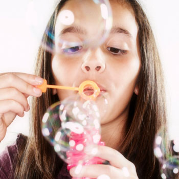 Outdoor Fun with Bubbles